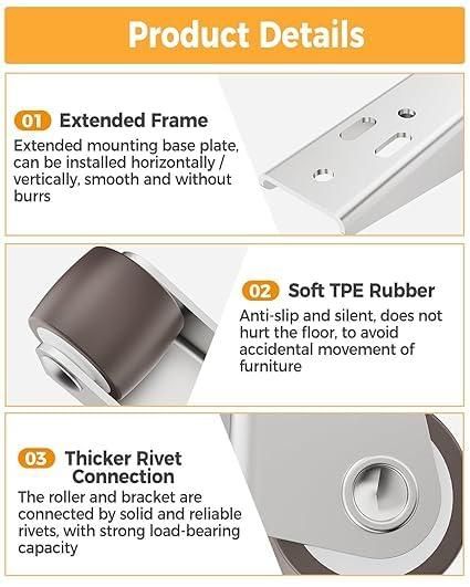 4 Pcs Small Caster Wheel