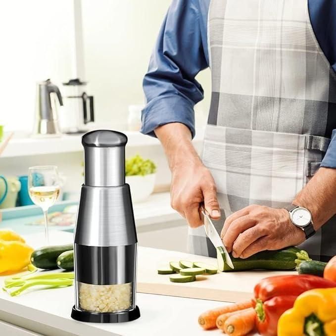 Stainless Steel Hand Food Chopper Garlic Press